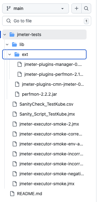 JMeter Git Directory Structure